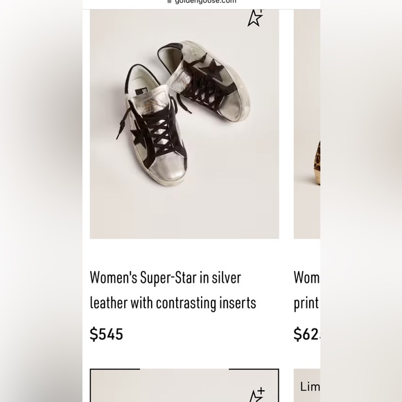 Golden Goose superstar sneakers silver with black. Size 38 - Picture 2 of 6